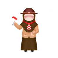 indonesian scout illustration png