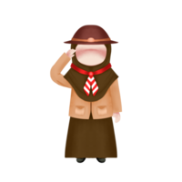 indonesian scout illustration png