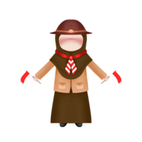 indonesian scout illustration png