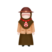 indonesian scout illustration png