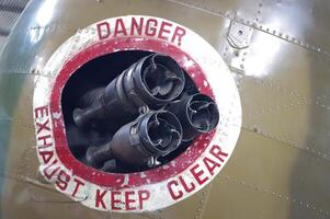 Aerospace Museum Yogyakarta, Indonesia, 2014 - An exhaust thrust of an old fighter aircraft used on world war photo