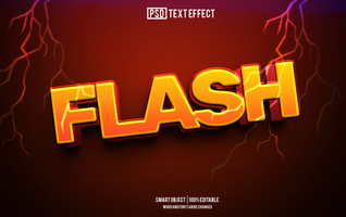flash text effect, font editable, typography, 3d text psd