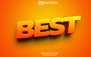 migliore testo effetto, font modificabile, tipografia, 3d testo psd