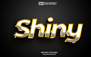 shiny text effect, font editable, typography, 3d text psd