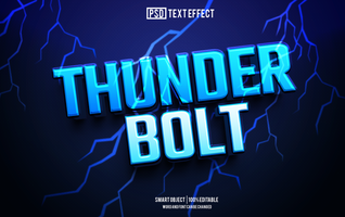thinder bolt text effect, font editable, typography, 3d text psd