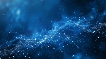 AI generated Blue Dot Connected Technology Background Generative AI photo