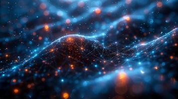 Futuristic Grid Circuit Modern Technology Background Generative AI photo