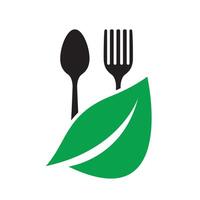 plantilla de logotipo de alimentos saludables. diseño del logotipo de alimentos orgánicos de la naturaleza. vector