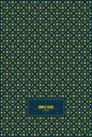 simple batik pattern with bright yellow color dominant and dark background vector