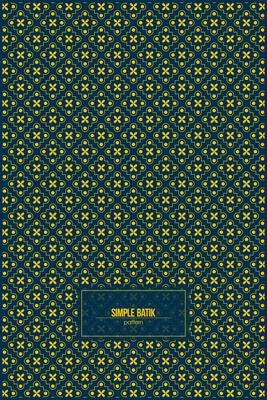 simple batik pattern with bright yellow color dominant and dark background