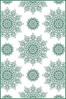 beautiful mandala shape with unique green dominant color vector