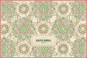 beautiful and colorful mandala pattern with doodle art style vector