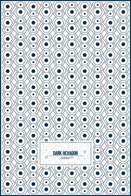 dark hexagon pattern with doodle art style