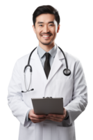 AI generated Portrait of young doctor man happy smiling png