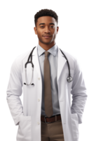 AI generated Portrait of young doctor man happy smiling png