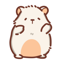 mignonne griffonnage hamster dessin animé png