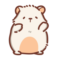 Cute doodle hamster cartoon png