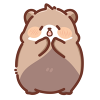 fofa rabisco hamster desenho animado png