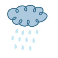 zwaar regenen weer icoon, weer illustratie png