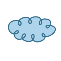 azul nube icono, clima ilustración png