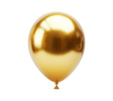 AI generated a gold balloon isolated png