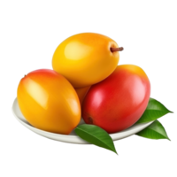 AI generated Mango Mangoes fruit isolated png