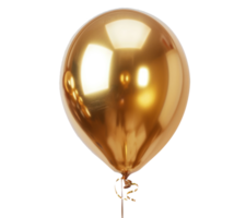 ai genererad en guld ballong isolerat png