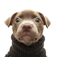 AI generated lundberg puppy looking up at camera png download