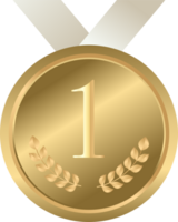 3D Champion gold medal, Victory, competition, success, achievement concept. png