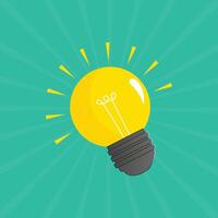 Quick tips composition with light bulb vector