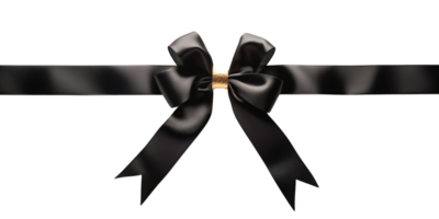 AI generated A ribbon and bow for Christmas and birthday present isolated against a transparent background. PNG