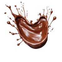 AI generated Chocolate splash isolated on transparent background png