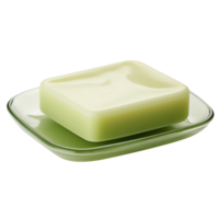 AI generated Beautiful soap dish with soap isolated on transparent background png