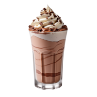 ai genererad choklad milkshake isolerat på transparent bakgrund png