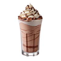 ai generato cioccolato frappè isolato su trasparente sfondo png