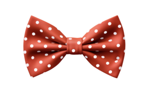 AI generated Bow tie with polka dots isolated on transparent background png