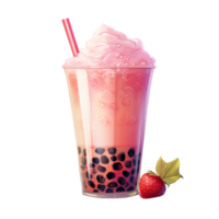 AI generated Boba bubble tea isolated on transparent background png