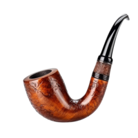 AI generated Wooden tobacco pipe isolated on transparent background png