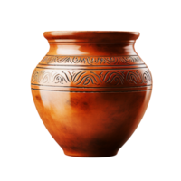 AI generated Clay pot isolated on transparent background png