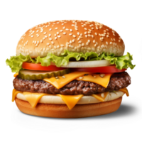 ai généré cheeseburger isolé sur transparent Contexte png