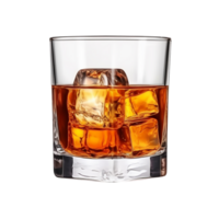 ai généré une verre de whisky isolé sur transparent Contexte png