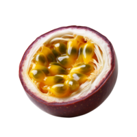 ai gegenereerd passie fruit geïsoleerd Aan transparant achtergrond png