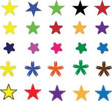 conjunto de estrellas vector