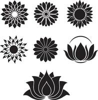 Set of Vectorized Flowers vector