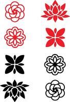 Set of Vectorized Flowers vector