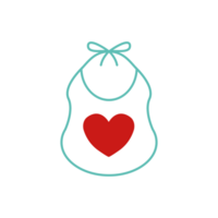 Baby bib glyph icon, child and clothes, wear sign png