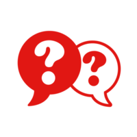 bubbles with question mark. Question icons isolated png