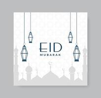 eid mubarok islámico antecedentes plantilla, eid Alabama fitr modelo diseño, santo día para musulmanes, saludo fondo, eid Mubarak modelo vector