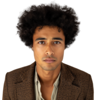 ai gerado retrato do multi racial masculino modelo dentro o negócio casual roupa, isolado em transparente fundo png