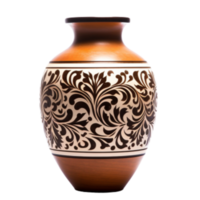 ai gerado ai generativo ornamental vaso isolado em transparente fundo png